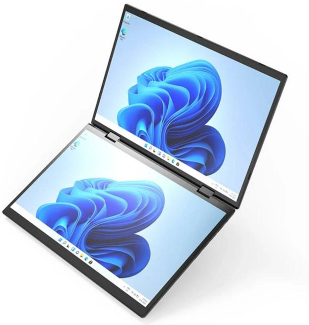 14吋雙螢幕筆電 1TB intel 12代N95 觸控/手寫 360度翻轉獨立/連動螢幕 雙銅管散熱風扇, 黑色, 1台, 32GB, WIN11 S