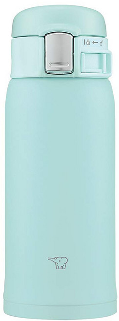 ZOJIRUSHI 象印 一鍵式不鏽鋼保溫保冷馬克杯隨行杯 SMSF36AM, 薄荷藍, 360ml, 1個