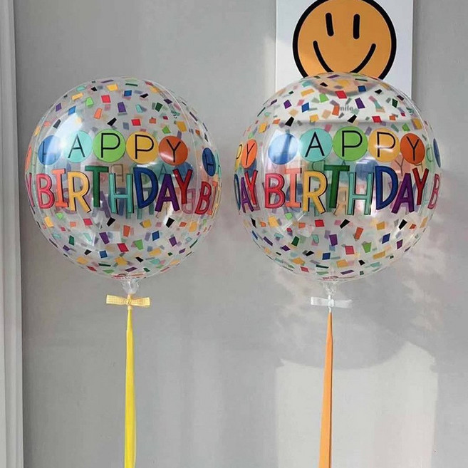 生日派對裝飾 彩點波波球, 彩點波波球1個 （不含其他）