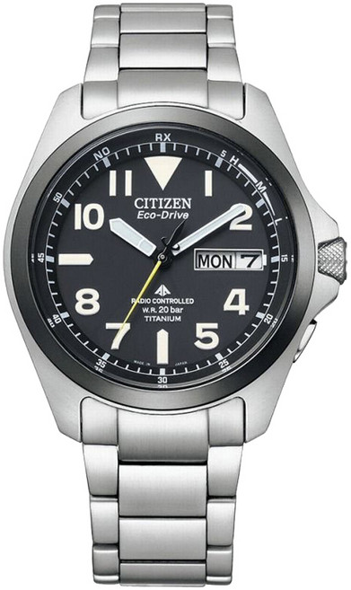 CITIZEN 男款星辰光動能藍寶石電波鈦金屬錶 PMD56-2952