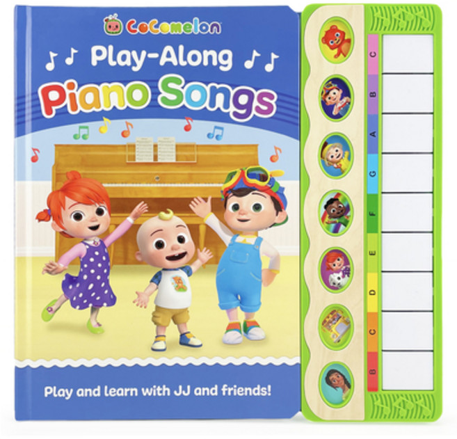 (英文圖書)Cocomelon Play-Along Piano Songs Board Books, Cottage Door Press, 英文, 硬頁書