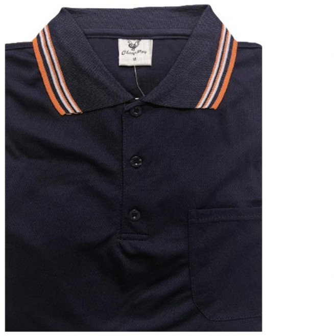 【JDUDS】團體制服休閒排汗長袖POLO衫 大量批發, 黑色-口袋款尺寸偏大