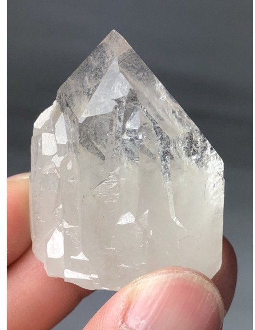 喜馬拉雅山脈白水晶 城堡晶體 高亮透徹原礦擺件