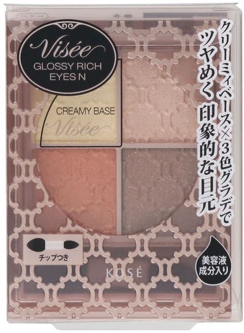 KOSE 高絲 晶緞璃花眼影盒, 1盒, OR-2 蜜柑卷丹橙