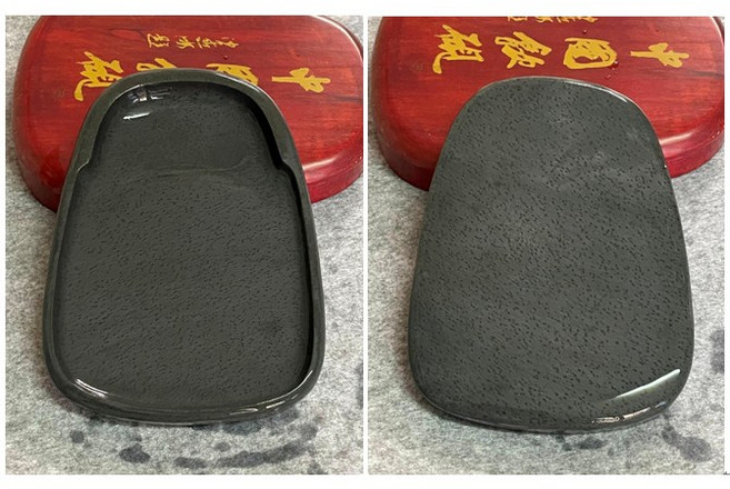 耕硯齋 歙硯新坑-腰圓-龍尾老坑-龍尾新坑-安徽硯-端硯-質地細膩發墨快, 6吋-64號