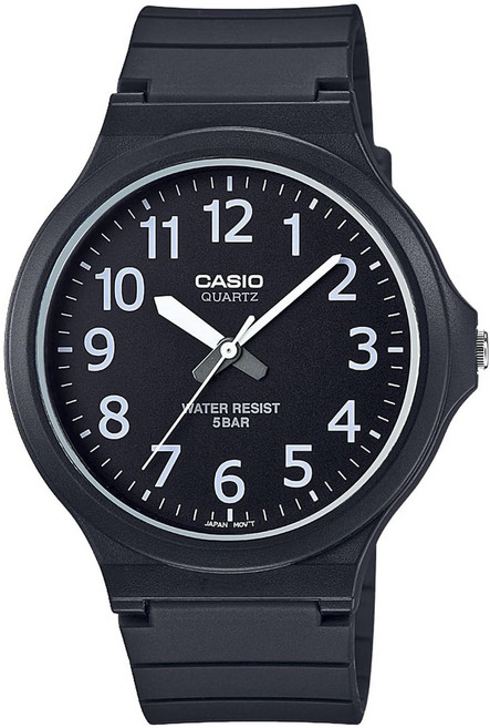 CASIO 卡西歐 男款石英5Bar聚氨酯腕錶 MW-240-1BJH