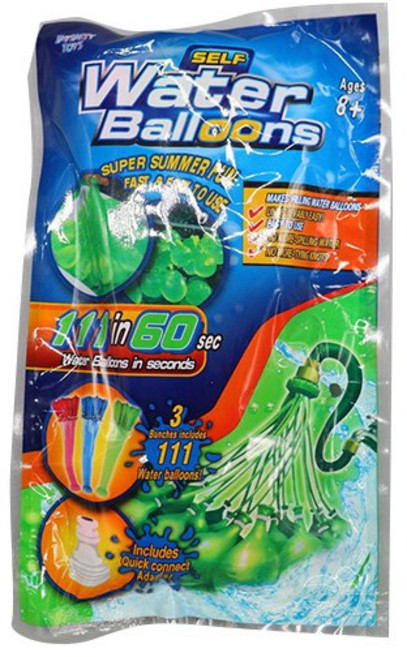 水球組 快速填充戲水玩具, 灌水球神器三束111個, Multi-color, 1個