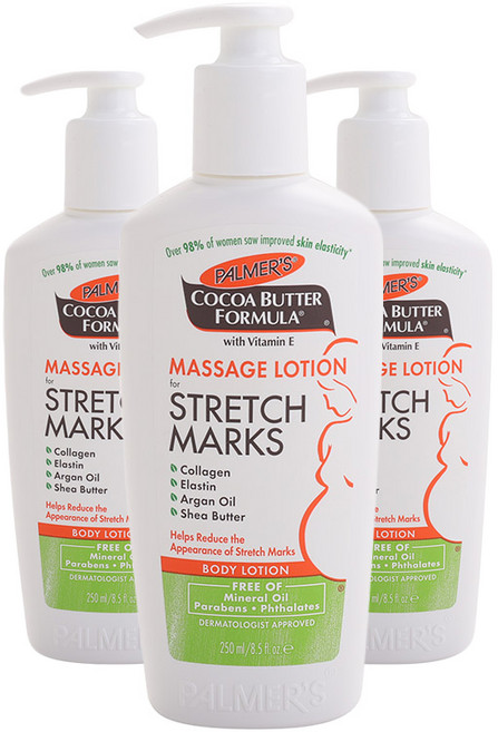 PALMER'S 帕瑪氏 可可脂孕婦身體護理按摩乳液, 3瓶, 250ml