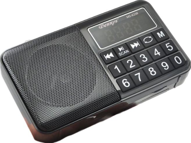 Dennys 隨身大字鍵喇叭 MS-K238 (USB/SD/FM/MP3播放), 爵士黑