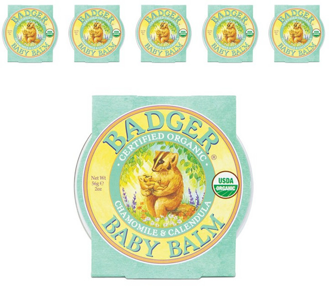 BADGER 孩童洋甘菊金盞花舒緩潤膚膏, 6罐, 56g