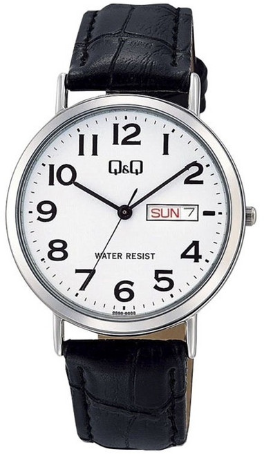 Q&Q Watch標準男款皮革手錶 A202-304