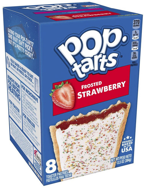Kellogg's 家樂氏 Pop Tarts夾心餅乾 草莓口味 8包入, 1盒, 384g