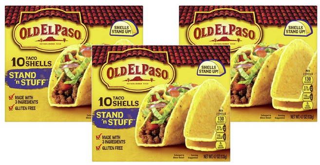 Old El Paso Stand&Stuff墨西哥塔可脆餅料理包, 3盒, 133g