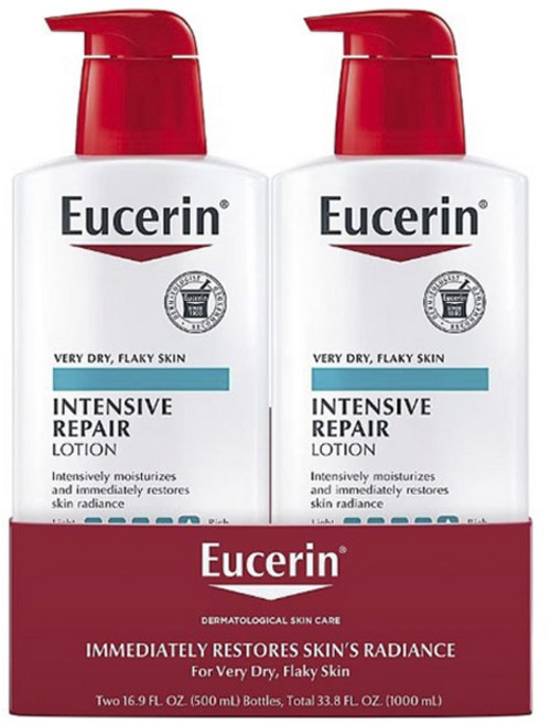 Eucerin 深層護理潤膚保濕乳液, 2瓶, 500ml