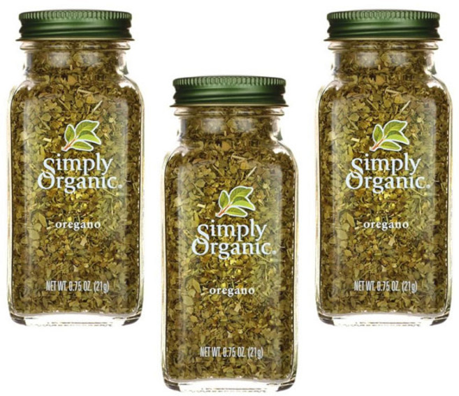 Simply Organic 奧勒岡葉, 3罐, 21g
