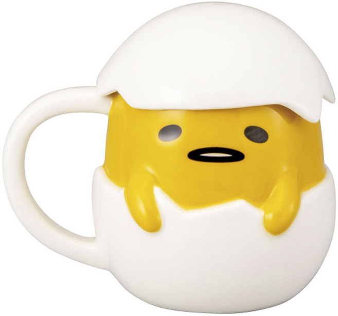 Sanrio 三麗鷗 附蓋造型馬克杯, 1個, gudetama