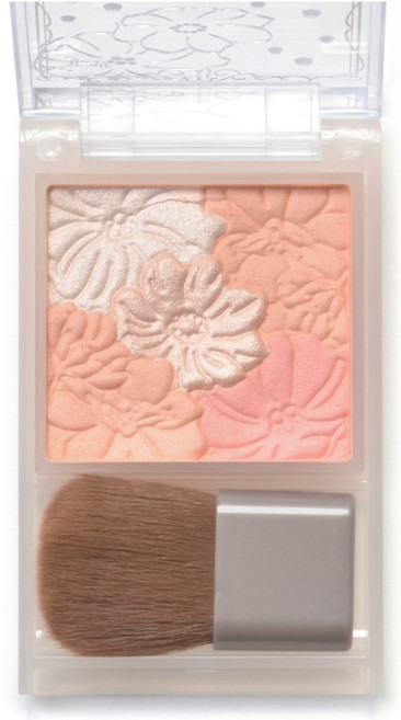 CANMAKE 花漾戀愛修容腮紅 6.3g - 打造自然紅潤好氣色 持久顯色 附贈刷具, B01珊瑚, 1個