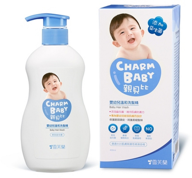 雪芙蘭 Charm Baby 親貝比 嬰幼兒溫和洗髮精 400ml, 詳見包裝, 詳見包裝