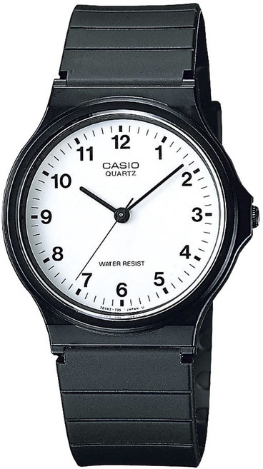 CASIO 卡西歐 石英男性聚氨酯手錶 MQ-24-7BLLJH 低噪音考生手錶