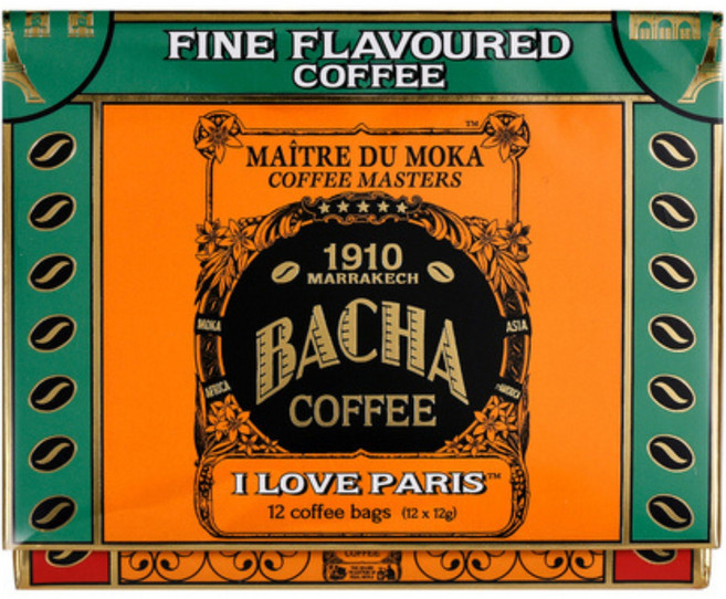 BACHACOFFEE 我愛巴黎濾掛咖啡禮盒, 1盒, 12包, 12g