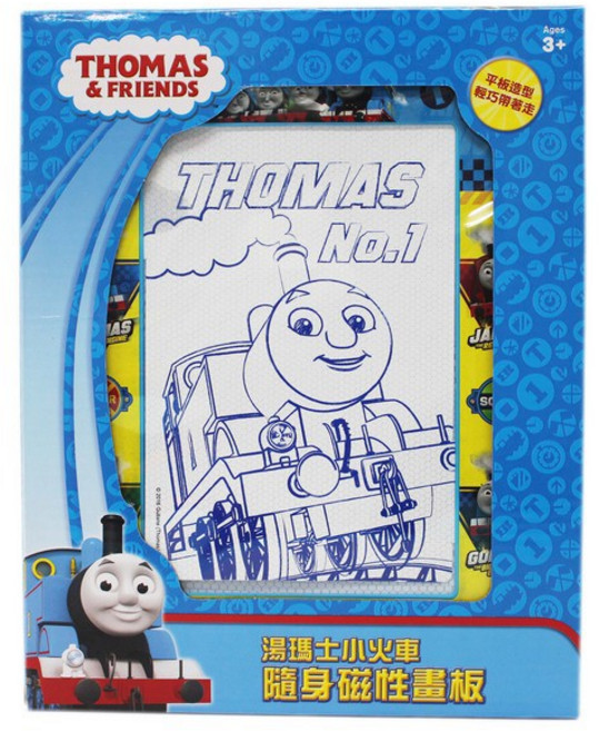 湯瑪士小火車 隨身磁性畫板 TQ037B 磁粉白板 京甫正版授權, 一個入, 1個