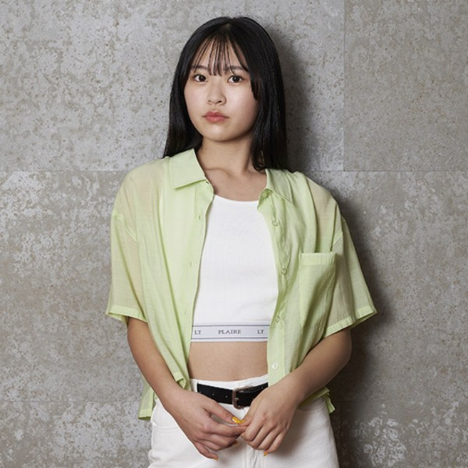 LOVETOXIC 女童款泡泡紗短袖襯衫+內搭無袖背心套裝