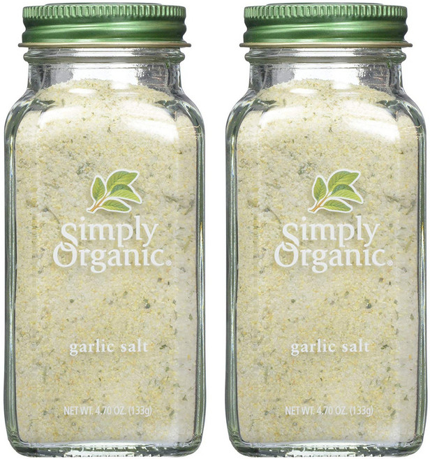 Simply Organic 大蒜鹽, 2罐, 133g