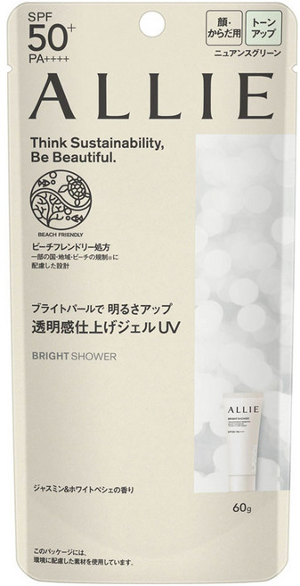 Kanebo 佳麗寶 ALLIE 持采亮化UV防曬水凝乳 光肌茉桃香, 1個, 60g