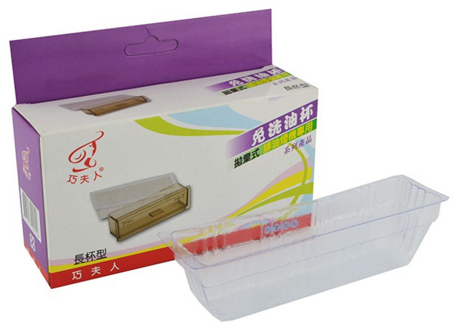 拋棄式排油煙機專用油杯 長型 8入, 1盒