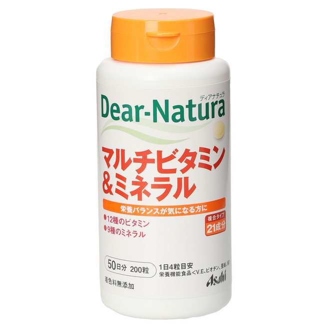 Asahi 朝日 Dear Natura多種維他命&礦物質, 1罐, 200顆