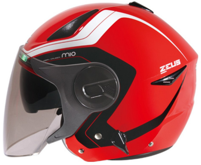 ZEUS ZS 612A AD4 內墨鏡 兩段通風 防水設計 全可拆 多色 半罩 3/4罩 安全帽, 大紅白
