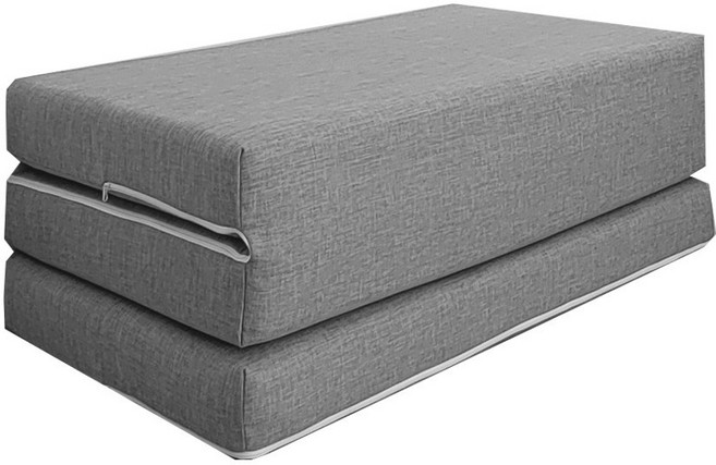 舒芙蕾涼感貓抓布三折墊床墊3尺單人加大105x188cm, 迷霧灰