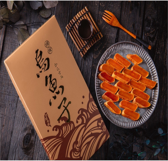 卡拉小舖 一口烏魚子 金色薄切禮盒, 1盒裝, 160公克
