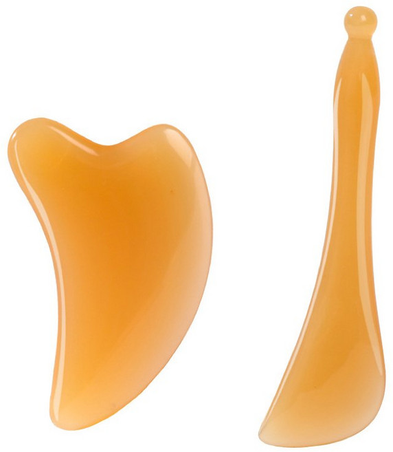 牛角刮痧板 刮痧棒 撥筋棒 刮肝經 壓穴 臉部眼部通用, 單色, 1個