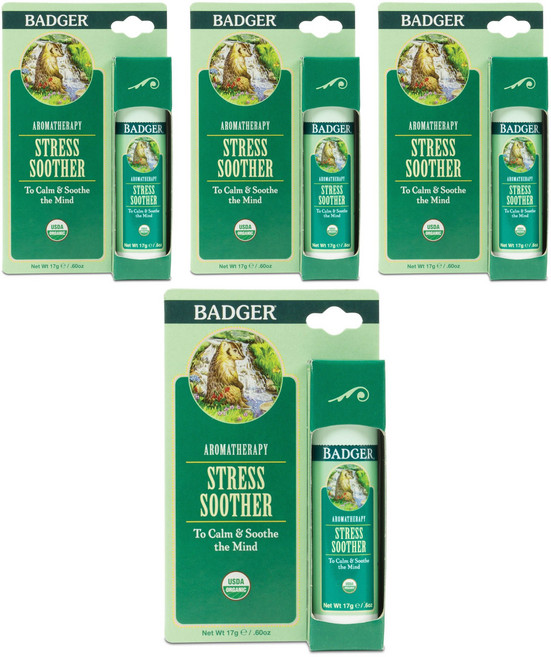 BADGER 香氛保濕舒緩膏, 17g, 4支