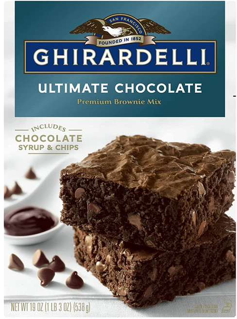 GHIRARDELLI 鷹牌 巧克力布朗尼預拌粉, 1盒, 538g