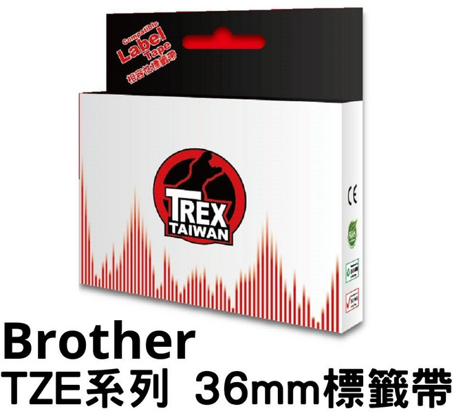 T-REX霸王龍 Brother 相容標籤帶 標籤機適用 辦公室標籤好幫手, TZe-161 透明底黑字