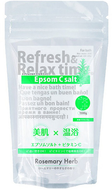 SimSim Japan 維他命C瀉鹽 迷迭香&草本香, 1包, 1.5kg