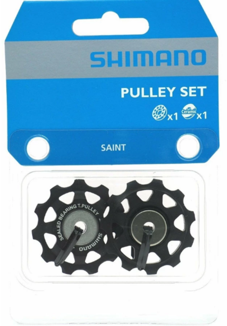 Shimano SAINT RD-M820 後變速器導輪組 陶瓷培林 提升變速效率, 黑色, 1個