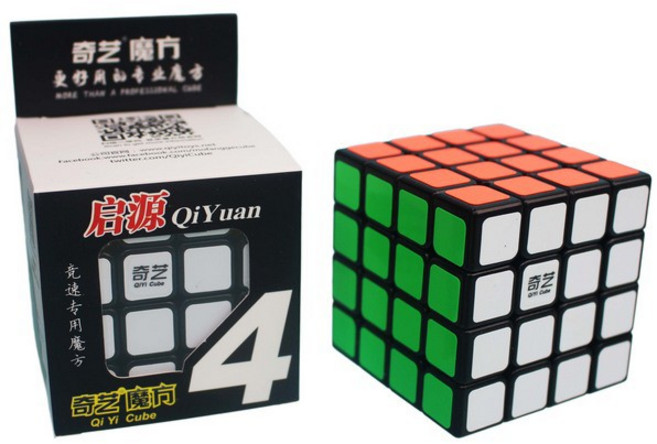 魔方格 奇藝 啟源四階魔術方塊 4x4x4 黑底 比賽專用, 一個入, 1個