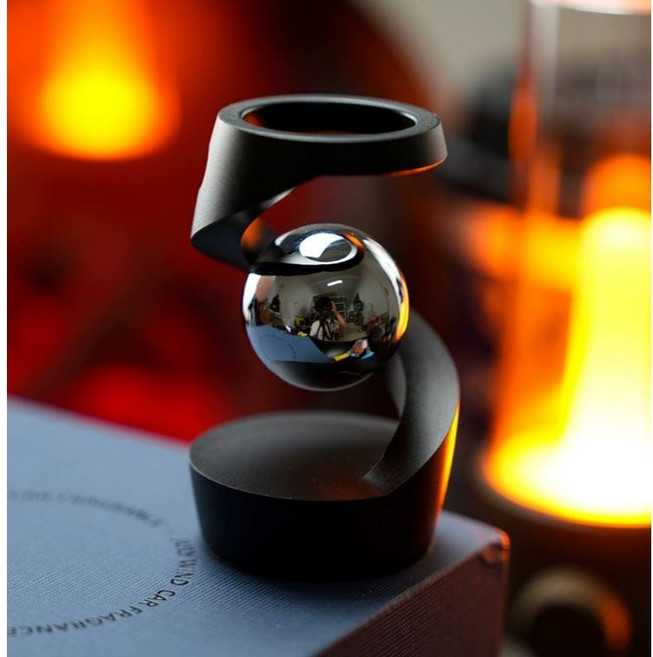 懸浮陀螺 減壓指尖玩具, 黑色+銀球, 1個