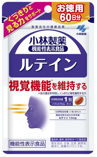 KOBAYASHI 小林製藥 葉黃素軟膠囊, 1個, 60片