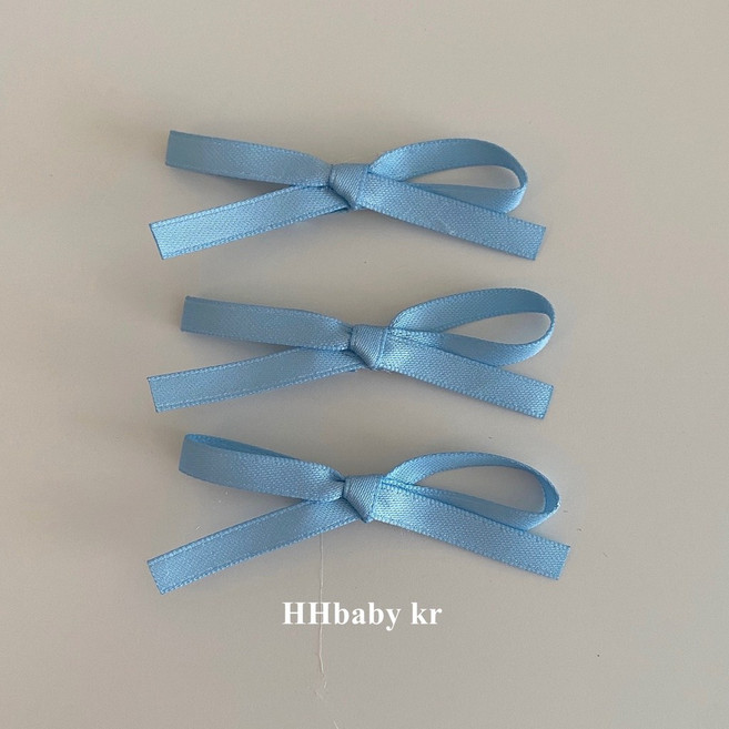 HHBABY KR 韓國多巴胺配飾 少女芭蕾風絲帶蝴蝶結髮夾