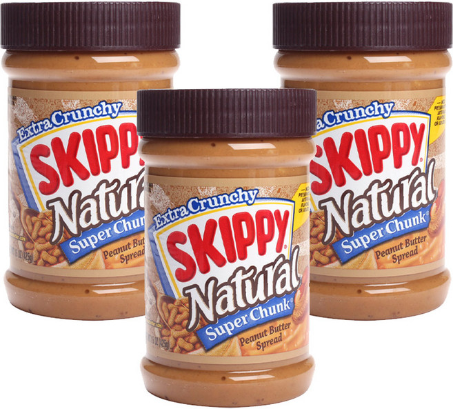 SKIPPY 吉比 顆粒花生醬, 3罐, 425g