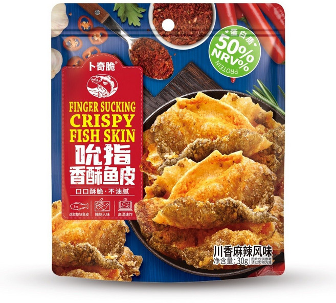 卜奇脆 香酥魚皮, 30g, 1個
