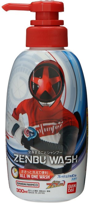 BANDAI 國王戰隊帝王者全身清潔多合一沐浴乳 清新香, 1個, 300ml