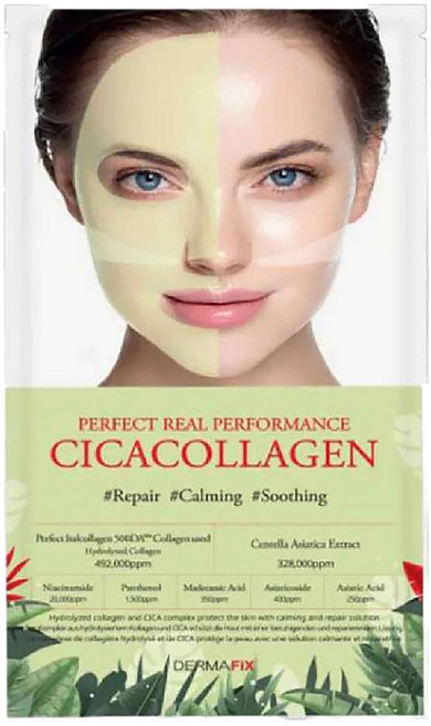 DERMAFix CICA膠原蛋白修復保濕鎮靜面膜, 1個, 1個裝