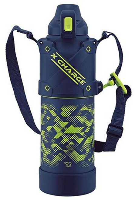 ZOJIRUSHI 象印 X Charge 酷涼保溫瓶 附防護外殼與扣環 SDHB15AG, 1個, 1.5L, 萊姆藍