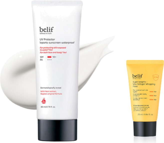 빌리프 UV프로텍터 레포츠 워터프루프 선스크린 SPF50+ PA++++, 80ml, 1개 (+빌리프 사은품 증정)