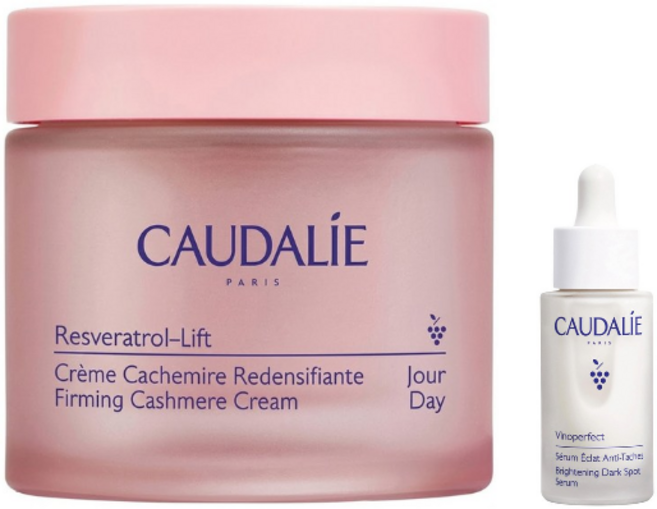 CAUDALIE 歐緹麗 白藜蘆醇立體緊緻絲漾面霜, 50ml, 1罐 (+R.LUX 歐緹麗葡萄蔓極致亮白精華液)